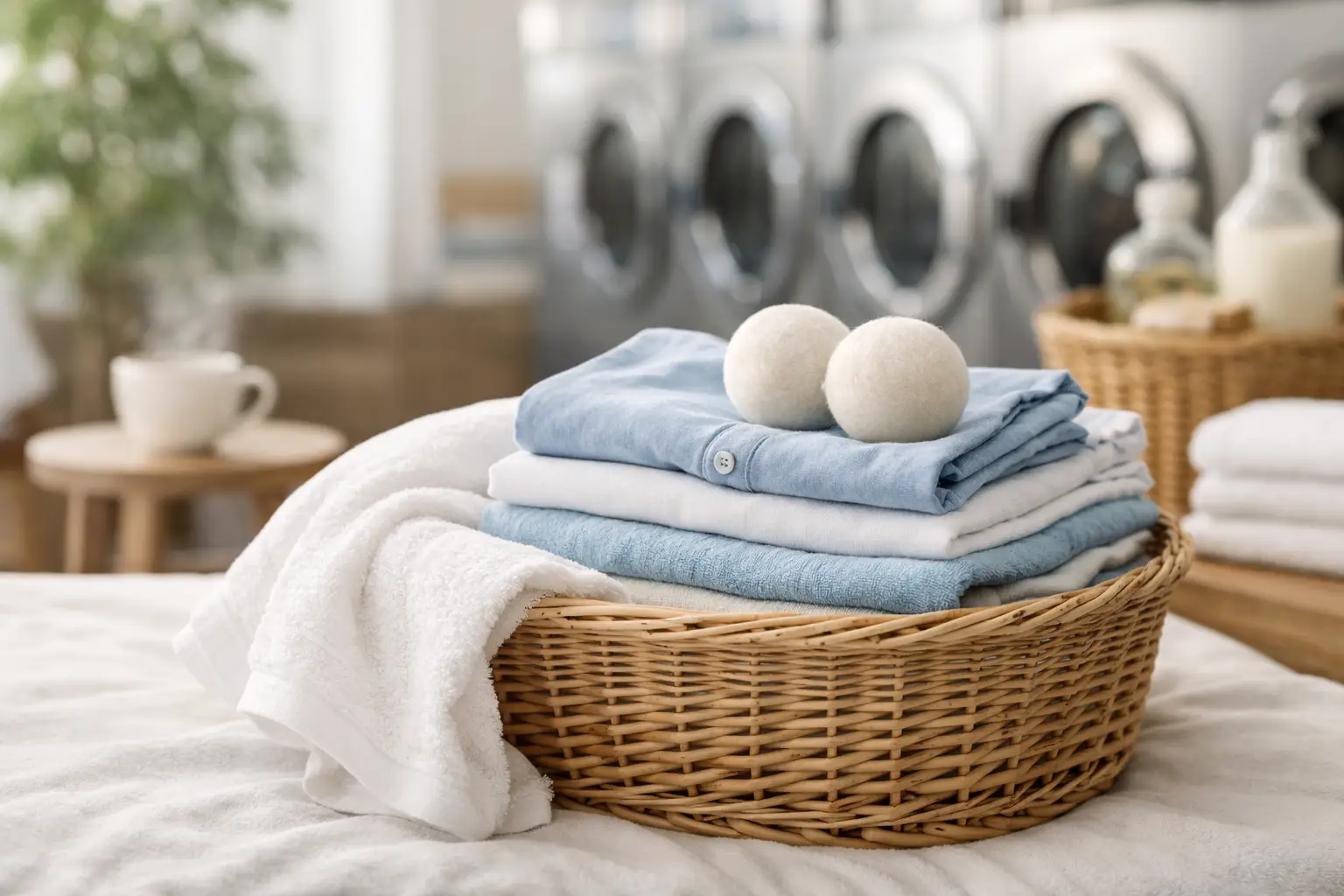 Freshly cleaned laundry ready for same day collection and delivery in London