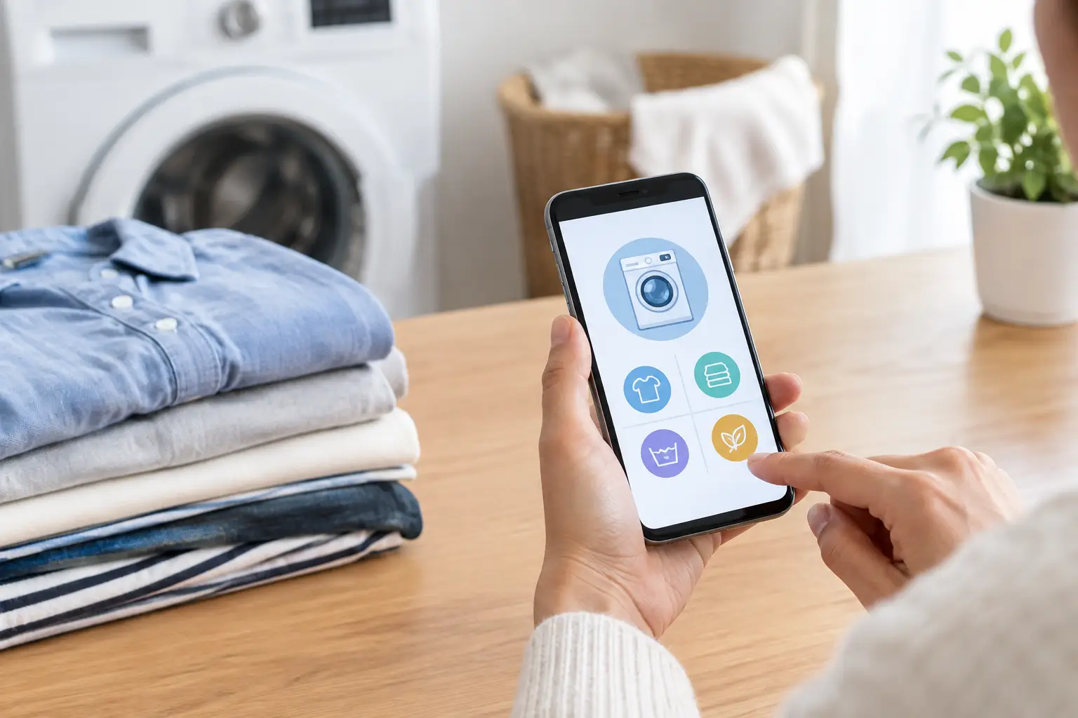 Clothing care apps for laundry booking and wardrobe organisation