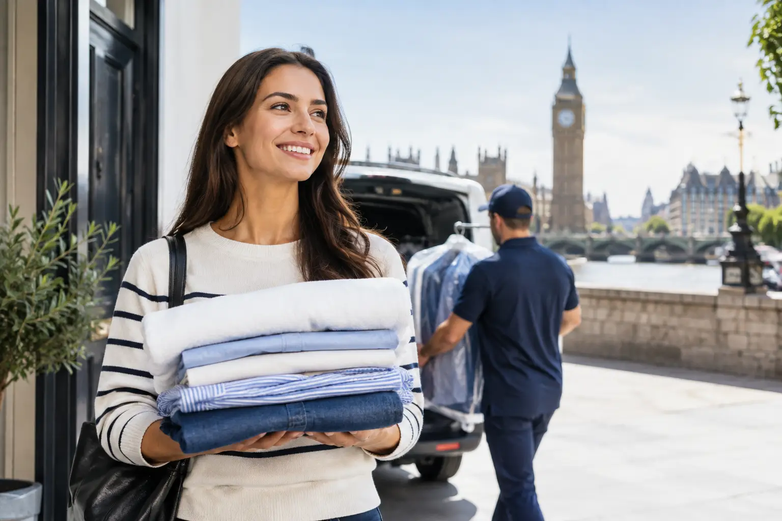 Modern laundry service with digital booking and doorstep collection