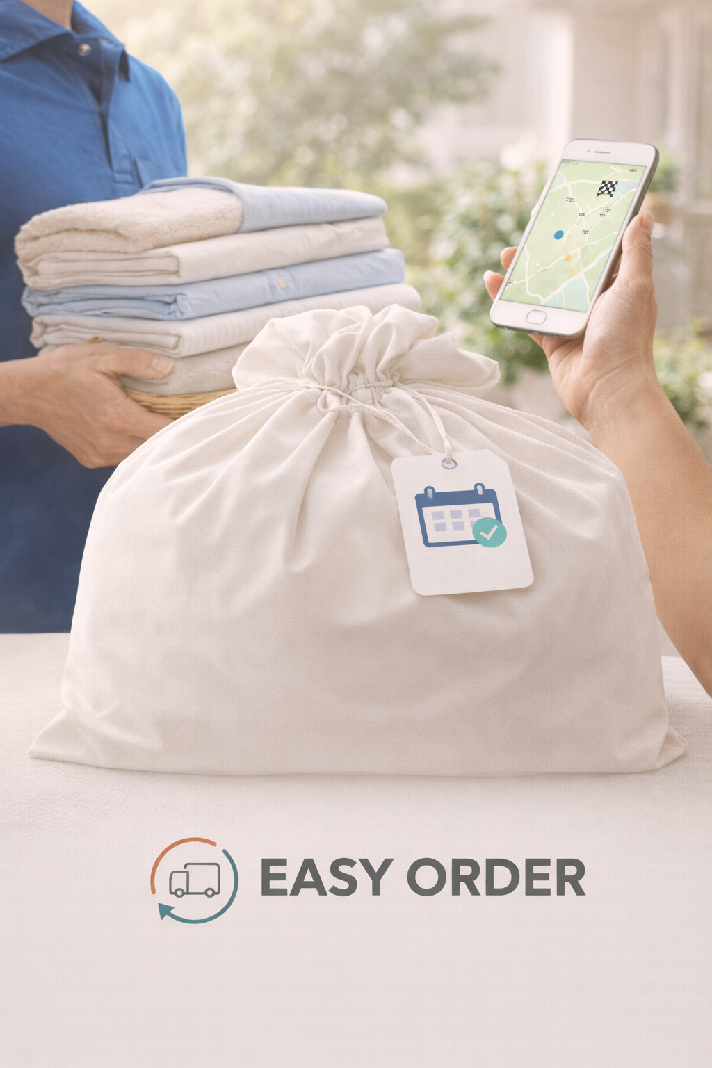 Quick and convenient laundry ordering.
