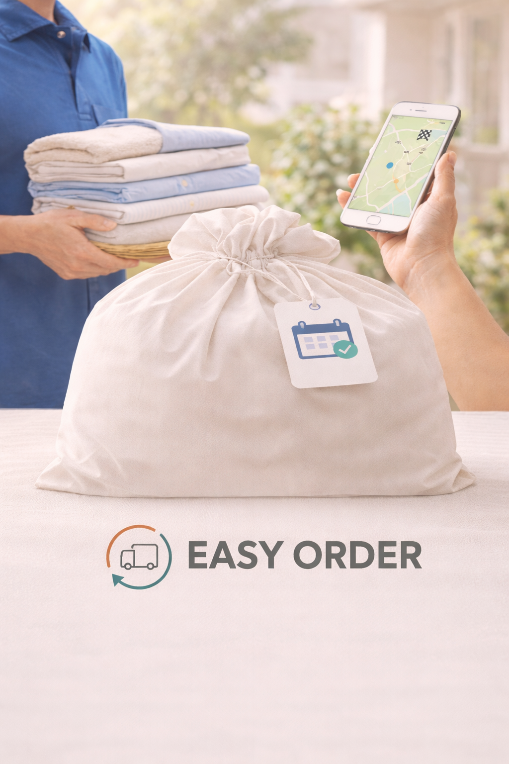Quick and convenient laundry ordering.