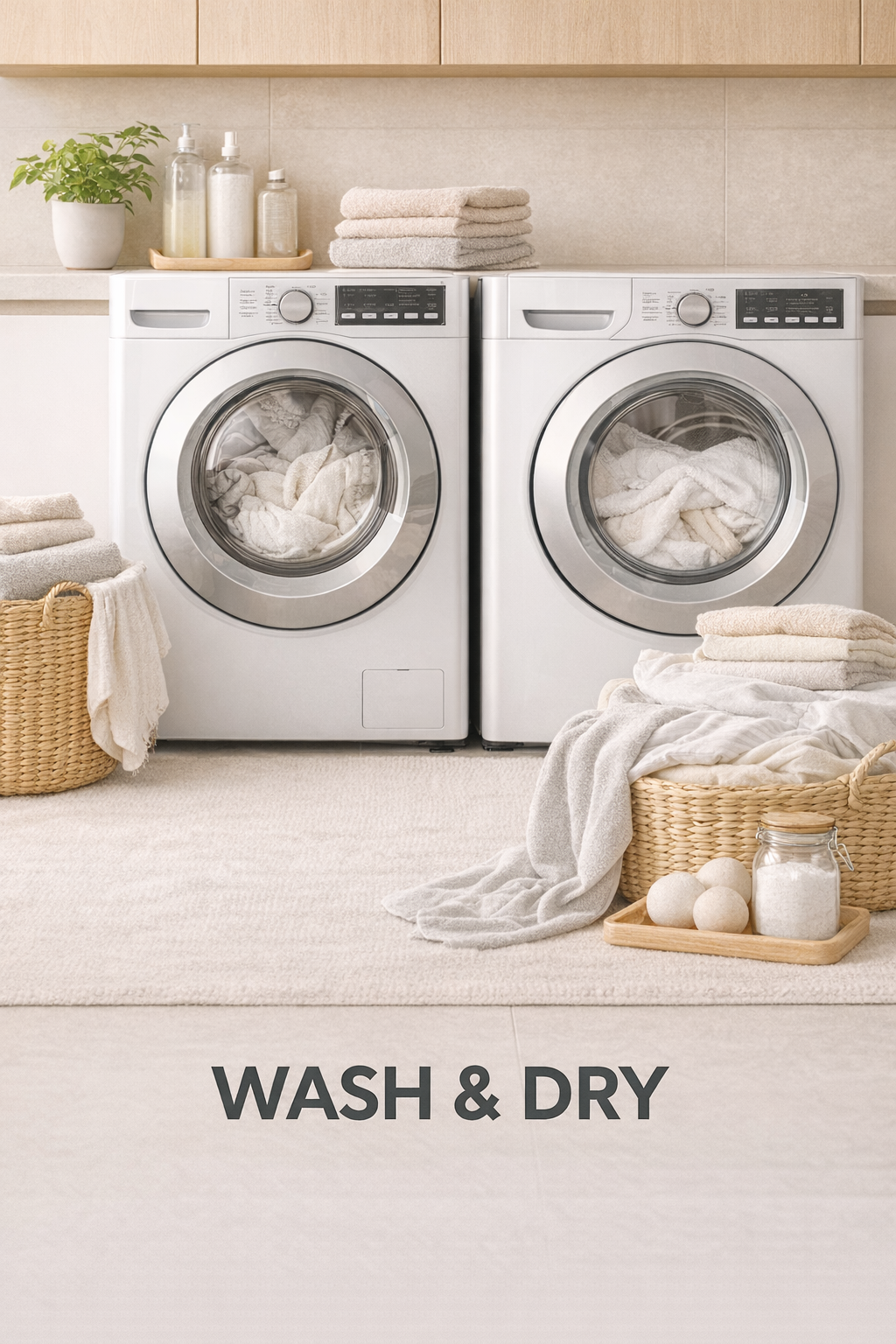 Washed and tumble dried.